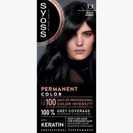 Vopsea de păr permanentă Professional Performance 1-1 negru, 115ml