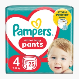 Scutece chiloțel Pants, mărimea 4, 9-15kg, 25 buc