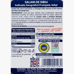 Salam de Sibiu IGP feliat 100g
