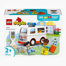 Ambulanță și șofer, 10447 Duplo, 19 piese, +2 ani