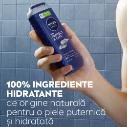 Gel de duș pentru bărbați Protect & Care 3în1, pentru corp, față și păr 0.5l