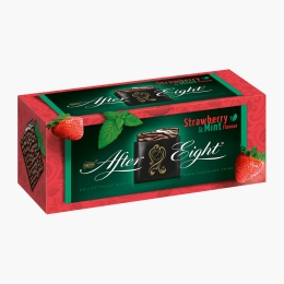 Praline de ciocolată neagră cu mentă și căpșuni 200g