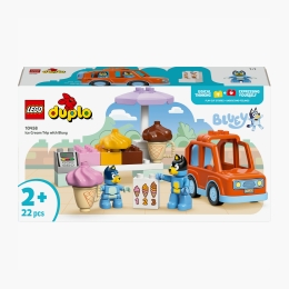 Vizita cu Blue la furgoneta de înghețată, 10458 Duplo Bluey, 22 piese, +2 ani