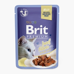 Hrană umedă pentru pisici, vită în aspic, 85g