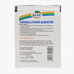 Vopsea lichidă (10 ouă) albastru 5ml