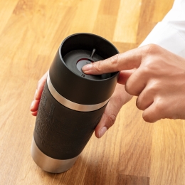 Termos călătorie MugFun din inox, 0.36l, negru