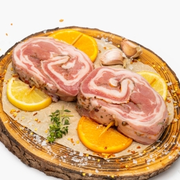 Ruladă din piept de miel în stil italienesc, feliată 400g