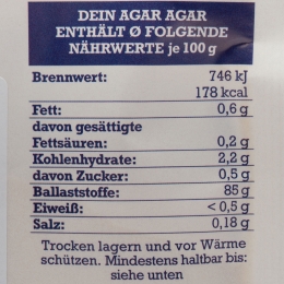Agar agar eco, fără gluten 30g
