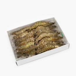 Creveți black tiger 16/20 întregi, cruzi, cu cap și carapace 1kg