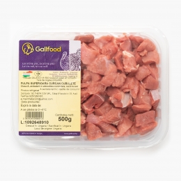 Pulpă superioară de curcan cubulețe 500g