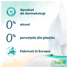 Șervețele umede pentru bebeluși Harmonie Protect & Care, 4 pachete x 44 buc, 176 buc