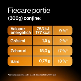 Iaurt de băut cu gust de vanilie și biscuiți, bogat în proteine, fără zahăr, 0.5% grăsime, 300g