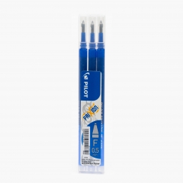 Set 3 rezerve roller Frixion Ball, 0.5 mm, vârf fin, albastru