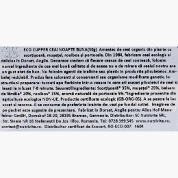 Ceai eco Nightea Night, 20 plicuri, 40g