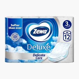 Hârtie igienică Deluxe Delicate Care 3 straturi 12 role