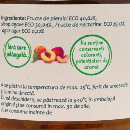 Dulceață de piersică și nectarină, fără zahăr adăugat, eco 200g