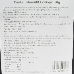 Cimbru mărunțit ecologic 50g