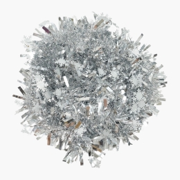 Beteală Crăciun, argintie, 2mx9cmx9cm