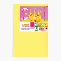 Hârtie colorată fluorescentă, A4, 80g/mp, 100 coli