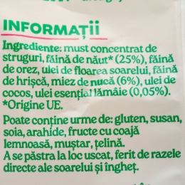 Biscuiți cu năut și nucă, fără zahăr adăugat 100g