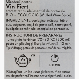 Mirodenii eco pentru vin fiert, 18 plicuri