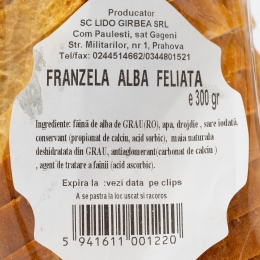 Franzelă albă, feliată 300g