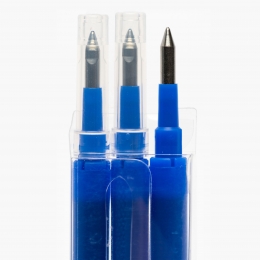 Set 3 rezerve roller Frixion Ball, 0.5 mm, vârf fin, albastru