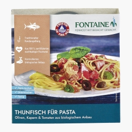 Ton pentru paste cu măsline, capere și roșii, 200g