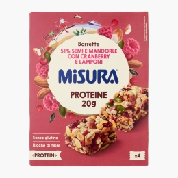 Baton cu semințe, migdale, merișoare, zmeură, cu proteine vegetale 120g