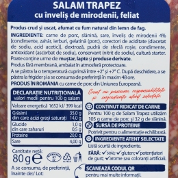 Salam Trapez cu înveliș de mirodenii, feliat 80g