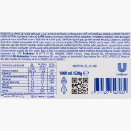 Înghețată fructe de pădure, fără zahăr 1l (520g)