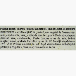 Cartofi copți cu cotlet de porc la cuptor, 250g