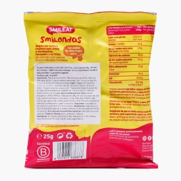 Chipsuri ECO din porumb, năut, linte, roșii și brânză Smilondas, +15 luni, 25g