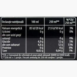 Băutură răcoritoare carbogazoasă cu gust de citrice și struguri Pitch Black, doză 250ml