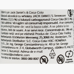Cocktail cu whisky Jack Daniel's 330ml