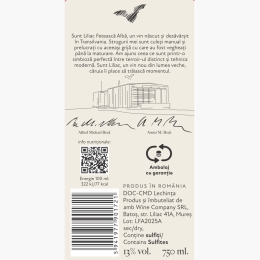 Vin alb sec Fetească Albă, 13%, 750ml