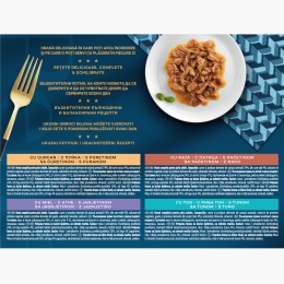 Hrană umedă pentru pisici Gourmet Perle Mini Filets în sos, 12x85, mix de arome (curcan, rață, miel, ton)