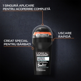 Antiperspirant roll-on pentru bărbați 5-in-1 Carbon Protect, 50ml
