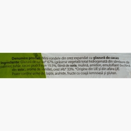 Mini-rondele din orez cu glazură de cacao 24g