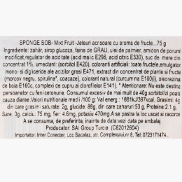 Jeleuri acrișoare cu aromă de fructe Sponge Bob Sour Bites 75g