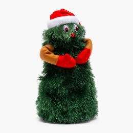 Decorațiune de Crăciun Brăduț dansator și cântăreț, 16cm