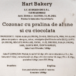 Cozonac cu pralină și cremă nocciola, 1kg