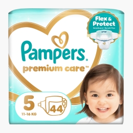 Scutece Premium Care Value Pack, mărimea 5, 11-16kg, 44 buc