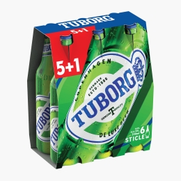 Bere blondă pasteurizată, sticlă 6x330ml (5+1)