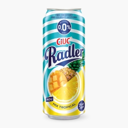 Bere Radler Tropical cu 0% alcool, 0.5l