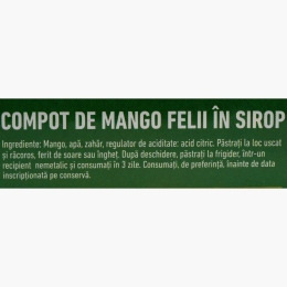 Compot de mango felii, în sirop 425g