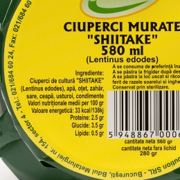 Ciuperci murate Shiitake Darinne, 580ml