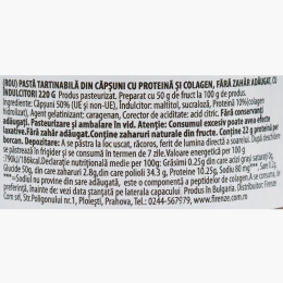 Pastă tartinabilă din căpșune, cu proteină și colagen, fără zahăr adăugat, 220g