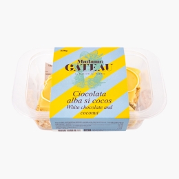 Tort cu ciocolată albă și cocos, 220g