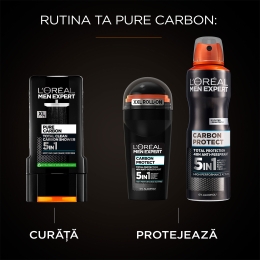Antiperspirant roll-on pentru bărbați 5-in-1 Carbon Protect, 50ml